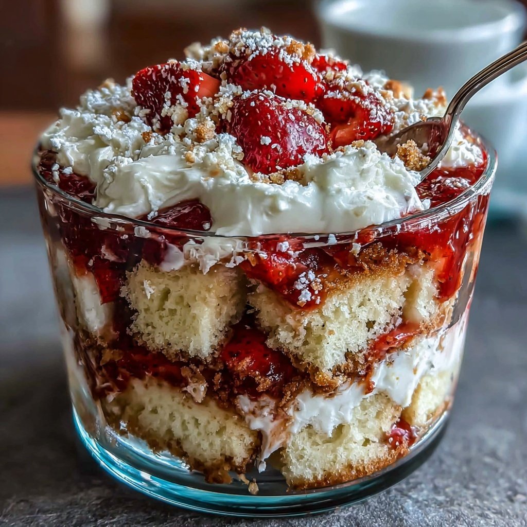 Strawberry Shortcake Trifle Dessert