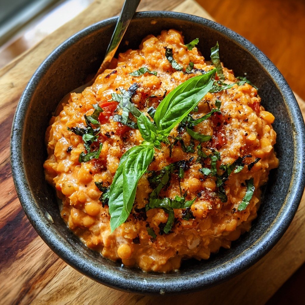 Creamy Tomato White Bean Lentils