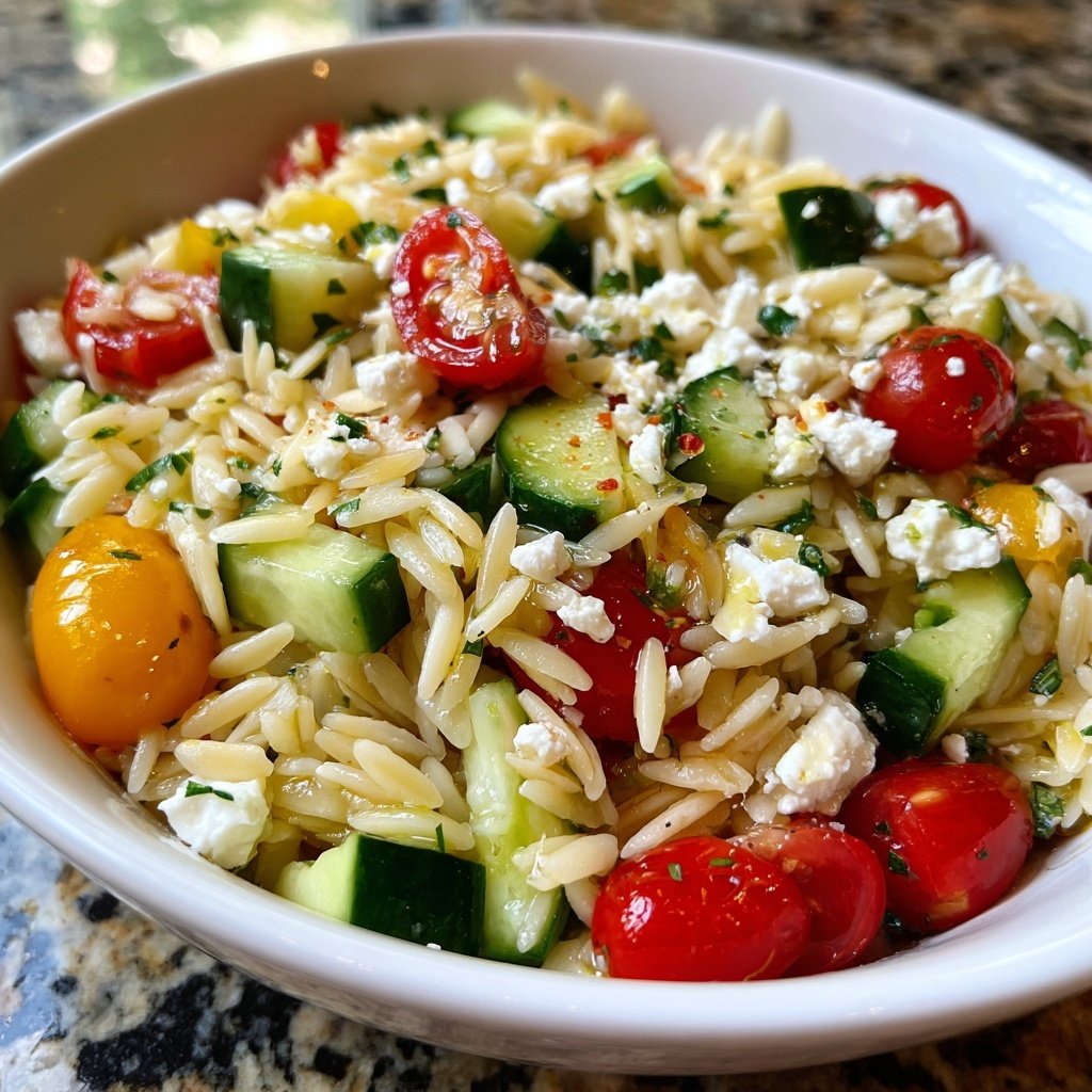 Healthy Lunch Greek Orzo Salad