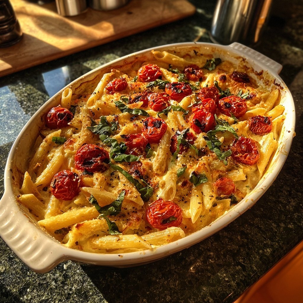 Baked Feta Pasta With Cherry Tomatoes