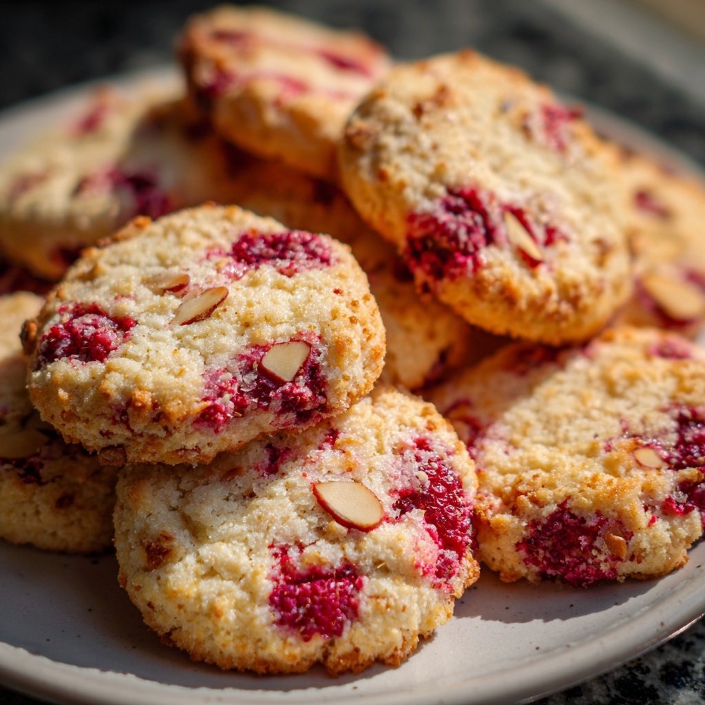 Valentines Treats Raspberry Almond Cookies