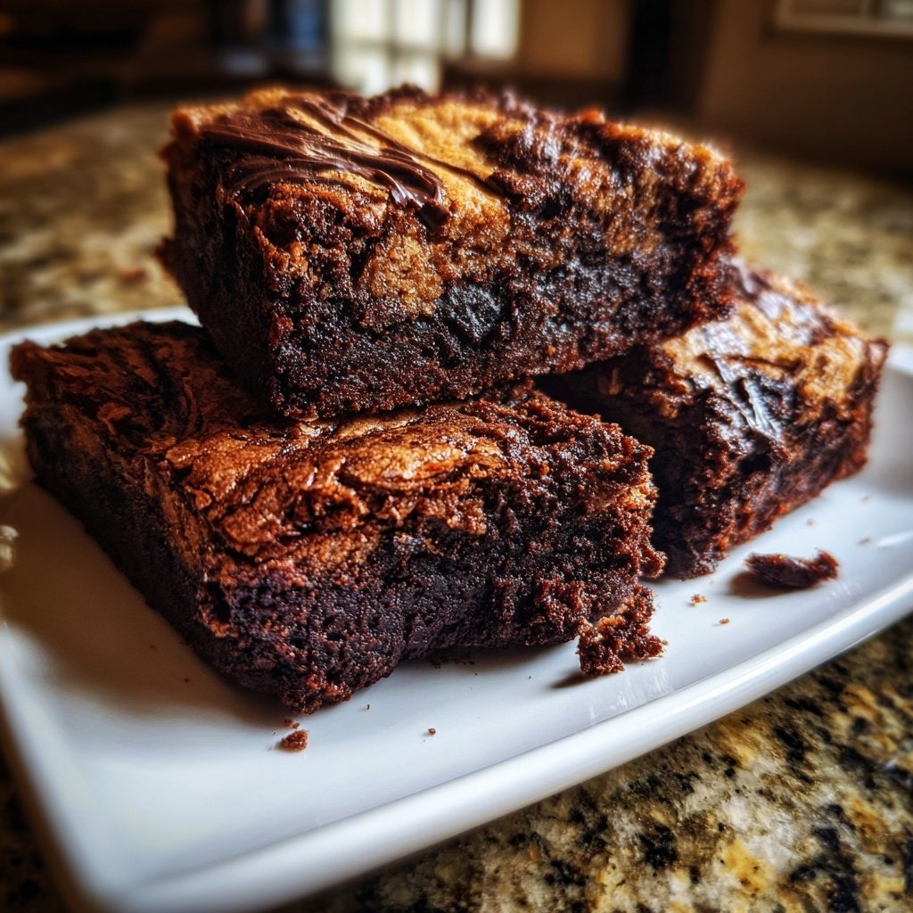Cottage Cheese Brownies with Dark Cocoa Swirl