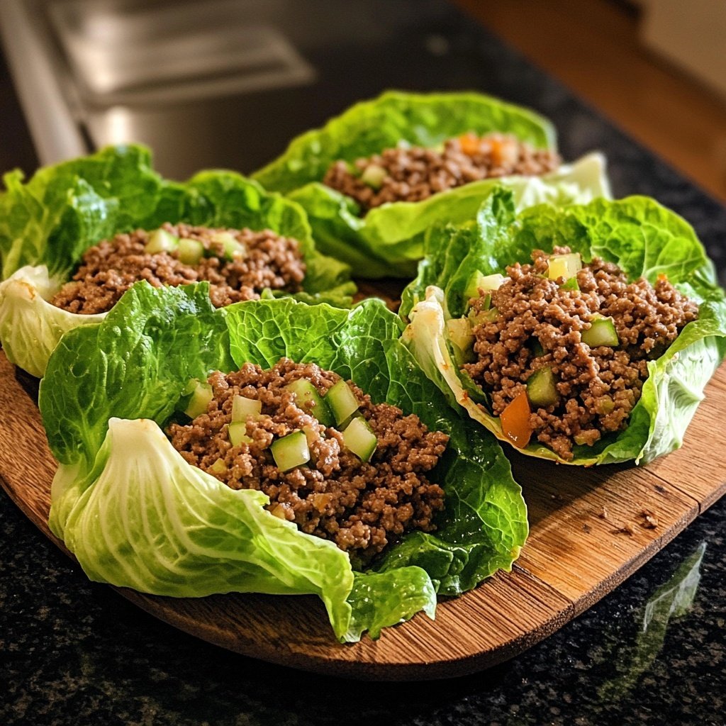 Ground Beef Lettuce Wraps