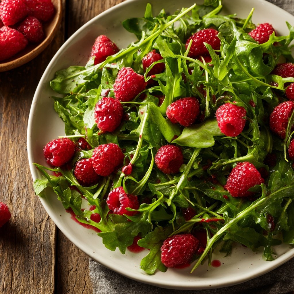 Arugula Salad with Raspberry Vinaigrette