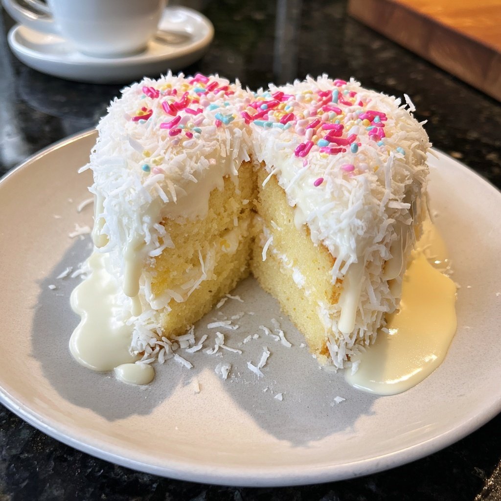 Mini Heart Cake with Coconut Cream