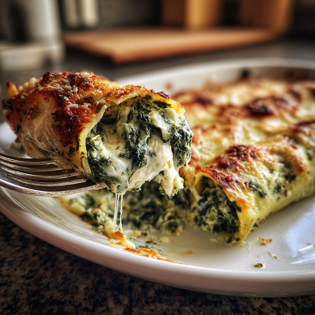 Creamy Spinach Cannelloni