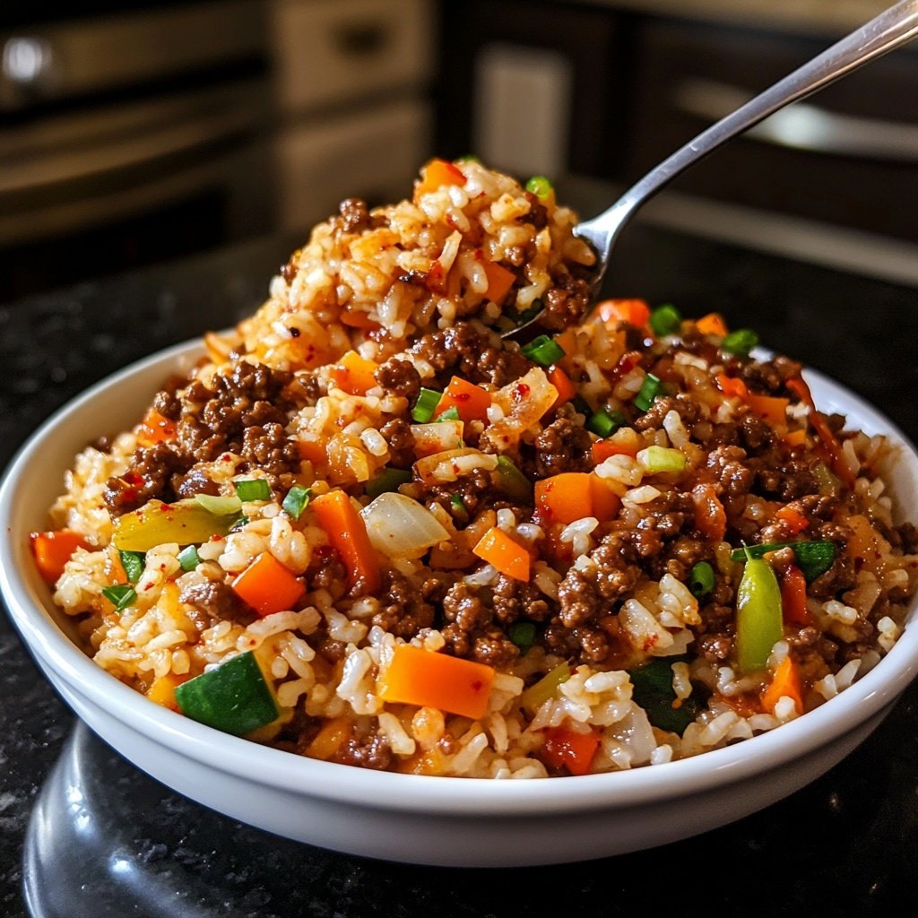 Quick Easy Korean Ground Beef Bowl