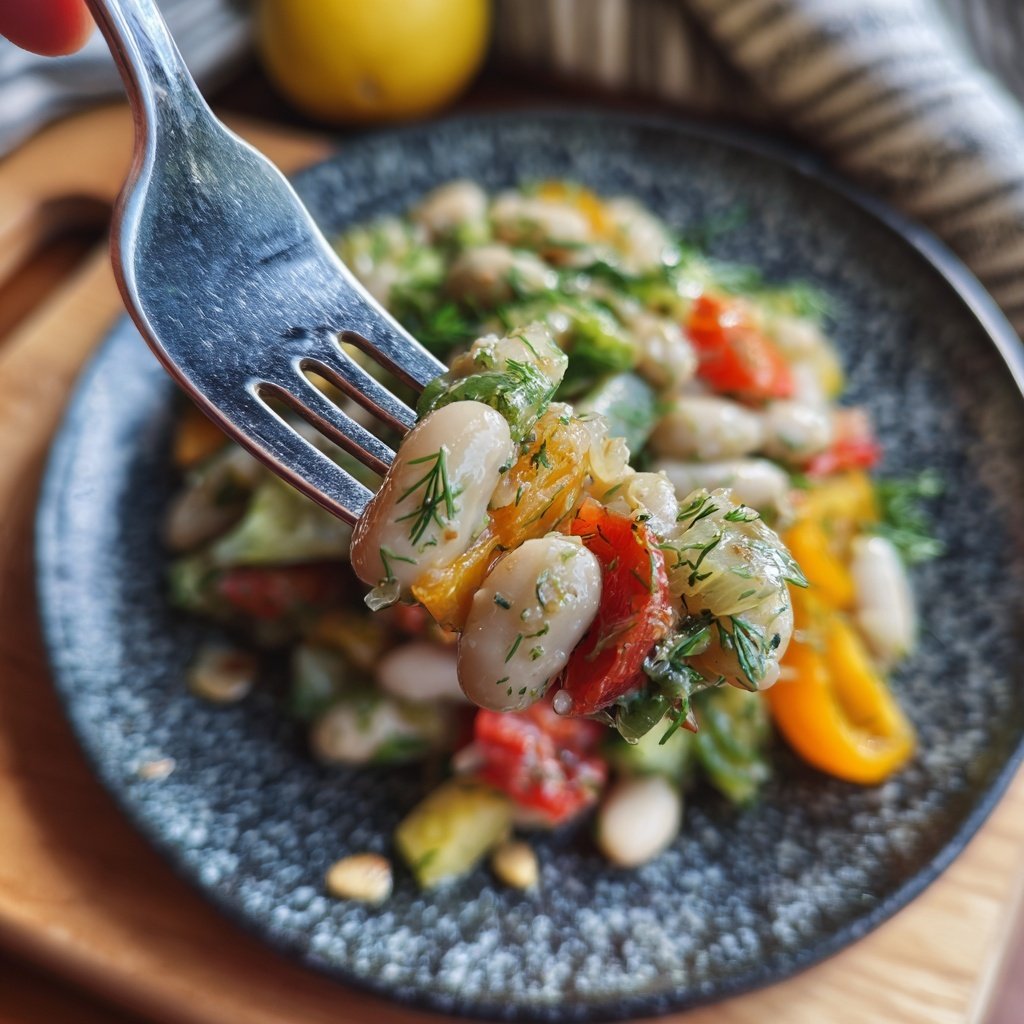 Healthy Lunch Lemon Dill White Bean Salad