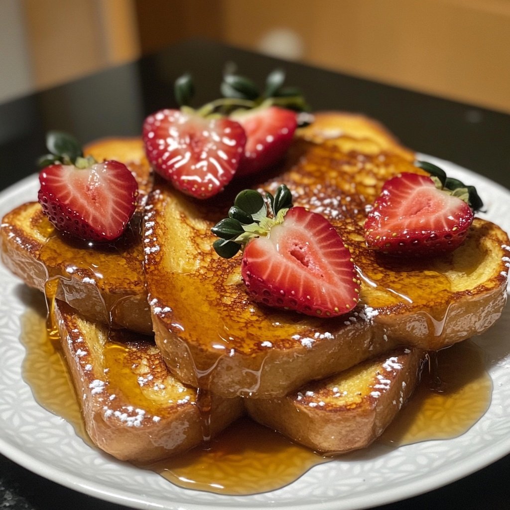 Valentine Breakfast Strawberry French Toast