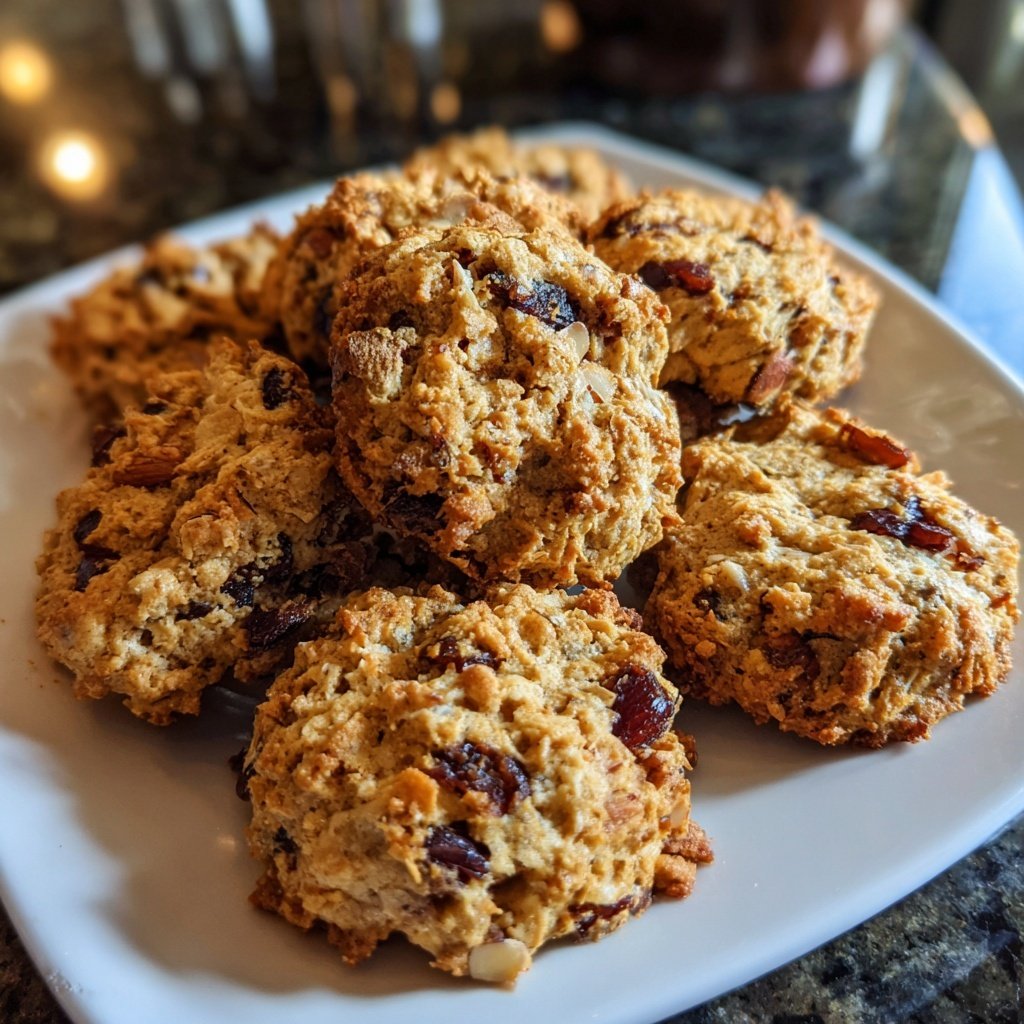 Banana Almond Breakfast Cookies