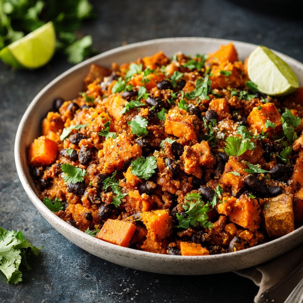 Healthy Dinner Sweet Potato Black Bean Bowl